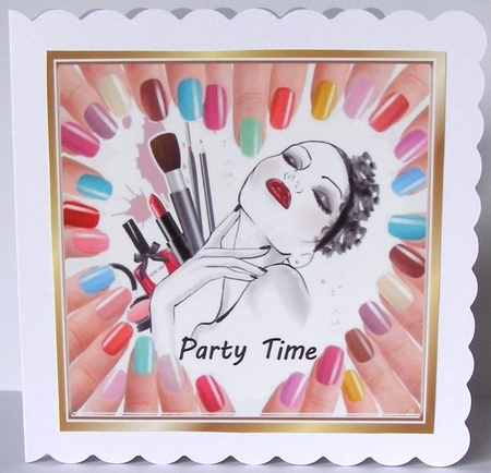 Spoilt for choice with colours pretty nails PARTY TIME! 8x8 by Margaret McCartney