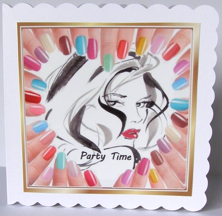 Spoilt for choice with colours pretty nails PARTY TIME! 8x8 three by Margaret McCartney