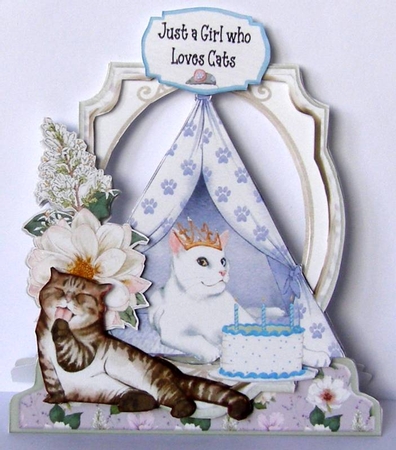 Do It with Cat-itude 3 Shaped 6x6 Card & Envelope Kit by Margaret McCartney