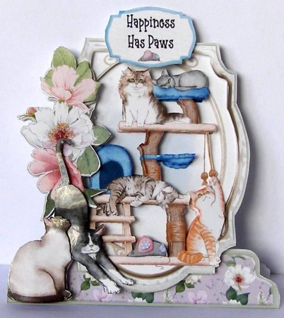 Do It with Cat-itude 6 Shaped 6x6 Card & Envelope Kit by Margaret McCartney