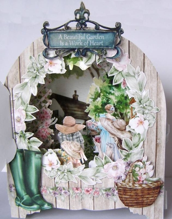 Step Into My Garden Behind the Door Tunnel Card by Margaret McCartney