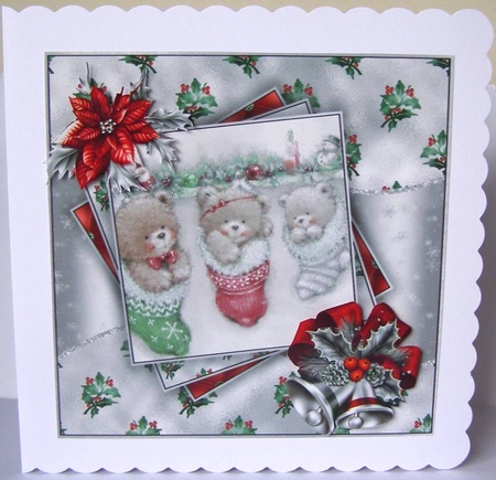 Teddy Bear Christmas Mini Kit #3    by Margaret McCartney