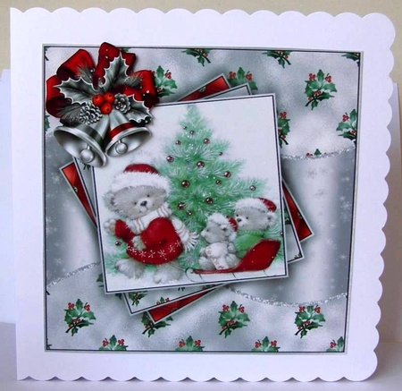 Teddy Bear Christmas Mini Kit #4    by Margaret McCartney