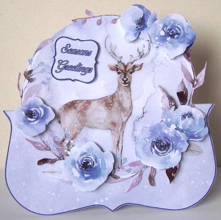 Watercolor Christmas Animals Over The Edge Bumper Kit #1  by Margaret McCartney