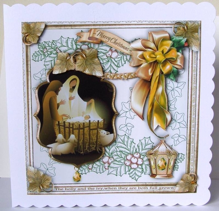 Holly and Ivy Nativity - 2 by Margaret McCartney