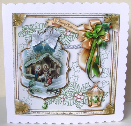 Holly and Ivy Nativity - 3 by Margaret McCartney