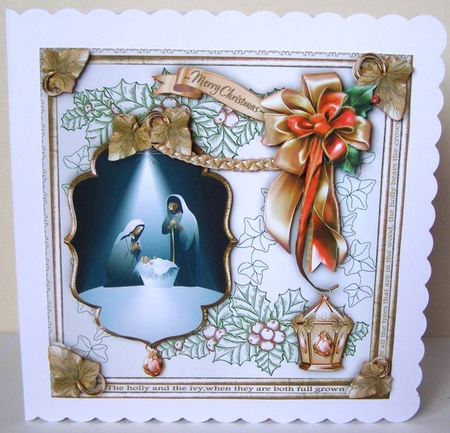 Holly and Ivy Nativity - 11 by Margaret McCartney
