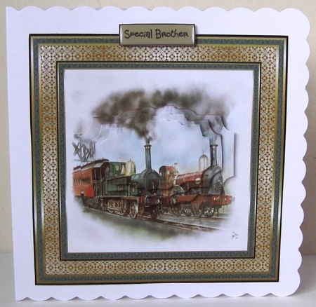 locomotives, Weston, Clevedon 7x7 by Margaret McCartney