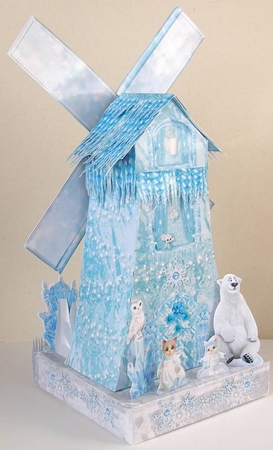 Queen of Ice 3d Windmill Decoration by Margaret McCartney
