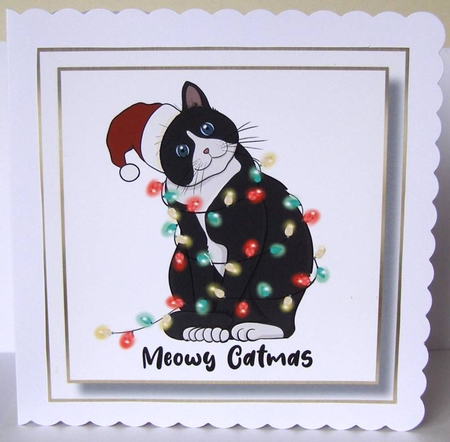 Christmas Animal helper - Cat by Margaret McCartney