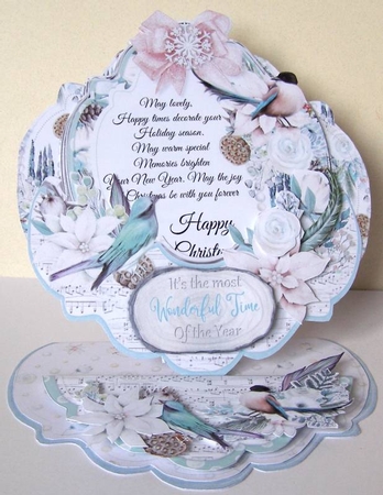 Winter Chorus 2C Pocket Easel Card by Margaret McCartney
