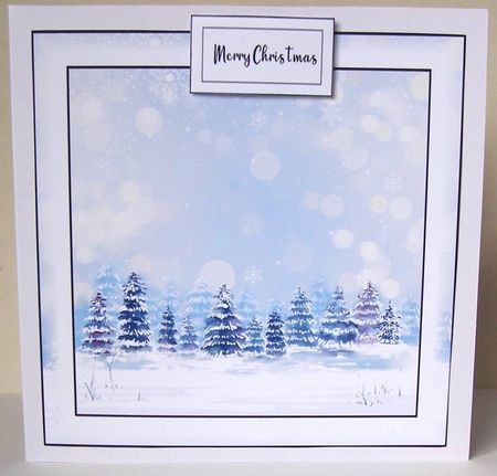 Simple Winter Landscape 1 (christmas or birthday) by Margaret McCartney