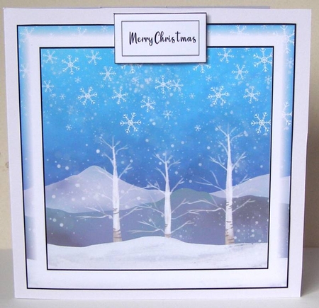 Simple Winter Landscape 5 (christmas or birthday) by Margaret McCartney