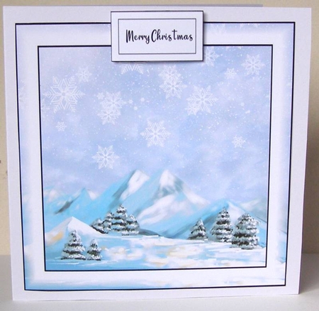 Simple Winter Landscape 9 (christmas or birthday) by Margaret McCartney