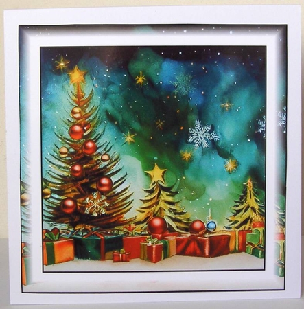 Simple Alcohol Ink Colourful Christmas 1 by Margaret McCartney