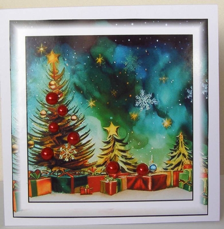 Simple Alcohol Ink Colourful Christmas 1 by Margaret McCartney