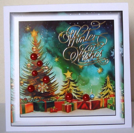 Simple Alcohol Ink Colourful Christmas 1 by Margaret McCartney