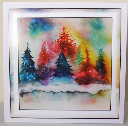 Simple Alcohol Ink Colourful Christmas 3 by Margaret McCartney