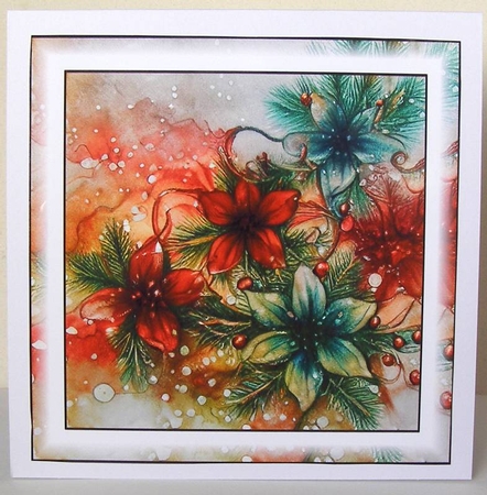 Simple Alcohol Ink Colourful Christmas 4 by Margaret McCartney