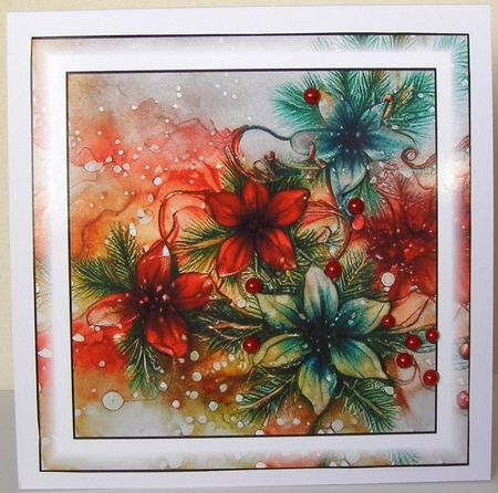 Simple Alcohol Ink Colourful Christmas 4 by Margaret McCartney