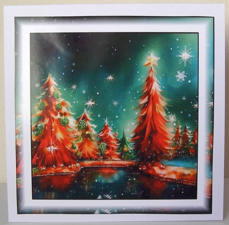 Simple Alcohol Ink Colourful Christmas 5 by Margaret McCartney