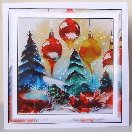 Simple Alcohol Ink Colourful Christmas 6 by Margaret McCartney