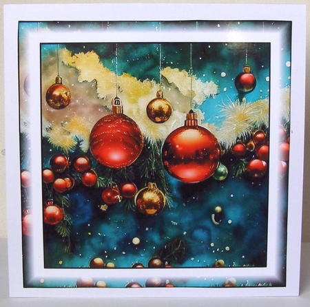 Simple Alcohol Ink Colourful Christmas 9 by Margaret McCartney
