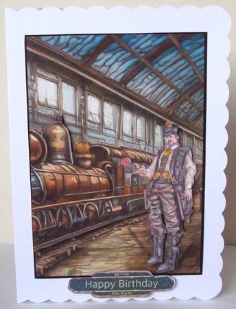 Steampunk Railway Scene by Margaret McCartney