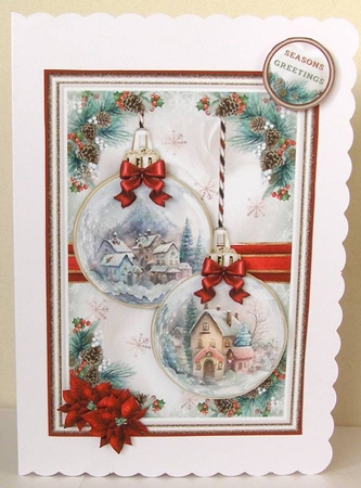 Christmas Village Baubles Mini Page Kit by Margaret McCartney