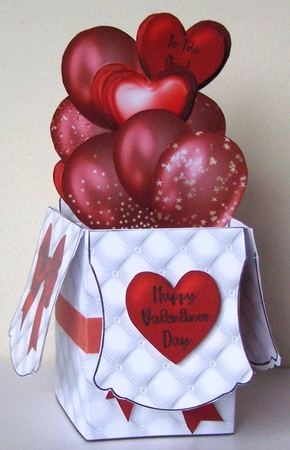 Box Of Love 2 Pop Up Box Card Mini Kit #1 by Margaret McCartney
