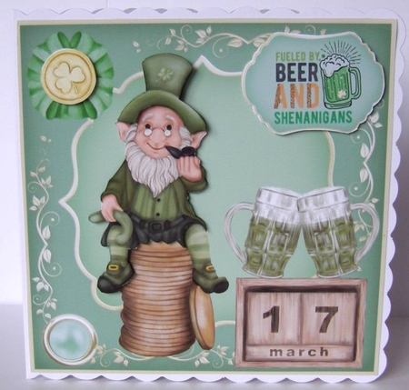 Leprechaun card front 1 by Margaret McCartney