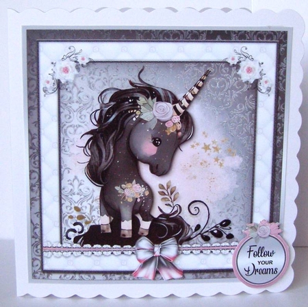 Cute Black Unicorn MiniKit-1 by Margaret McCartney