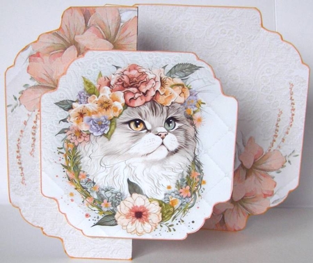  Cats & Flowers Fold Back Kit Persian      by Margaret McCartney