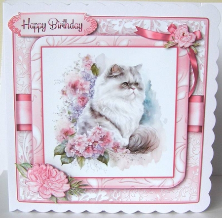 Persian Cats Card Front Mini Kit-1 by Margaret McCartney