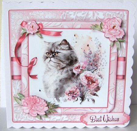 Persian Cats Card Front Mini Kit-2 by Margaret McCartney