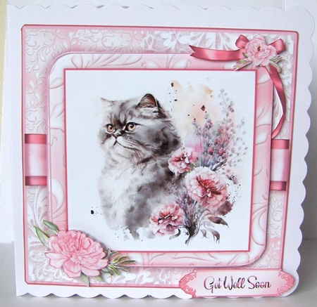 Persian Cats Card Front Mini Kit-2 by Margaret McCartney