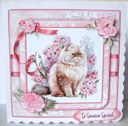 Persian Cats Card Front Mini Kit-4 by Margaret McCartney