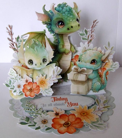 Dragon the Kids Up 5 Triple Easel by Margaret McCartney