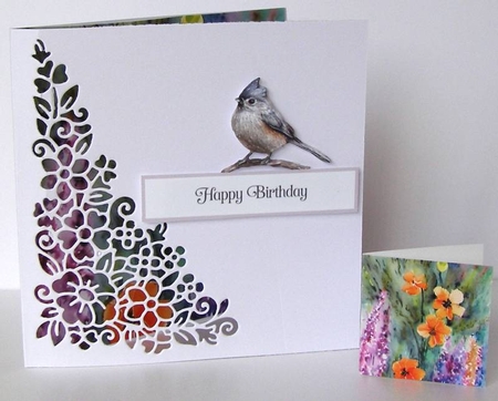 Impressionist Floral Cut and Fold Card 2 by Margaret McCartney