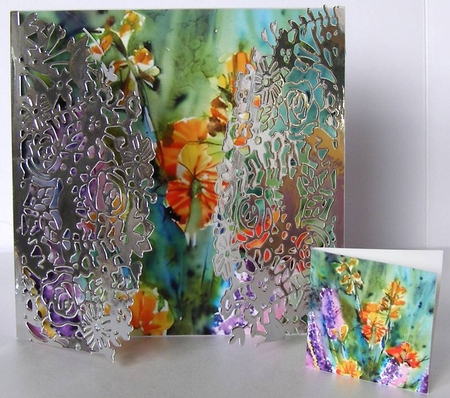 Impressionist Floral Cut and Fold Card 3 by Margaret McCartney