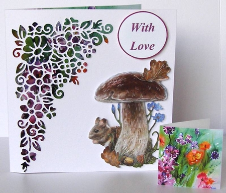 Impressionist Floral Cut and Fold Card 10 by Margaret McCartney