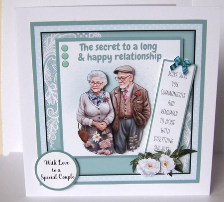 Long and Happy Relationship #1 (7x7 inch square card kit) by Margaret McCartney