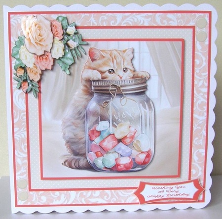 Ginger Kitten With Candy Jar - Mini Kit by Margaret McCartney