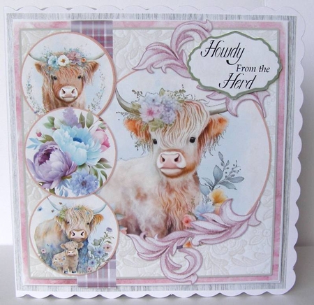 Mooving to the Highlands 3  7.75x7.75 Simply Cards  by Margaret McCartney