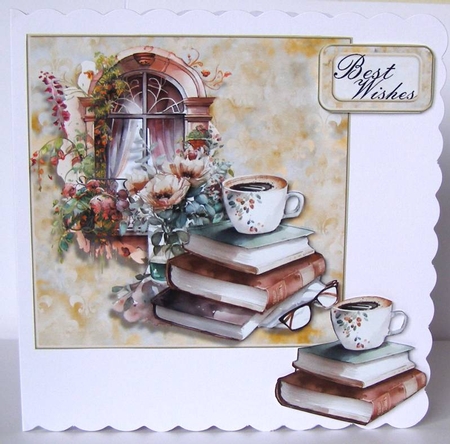 Coffee in the Garden 6x6 by Margaret McCartney