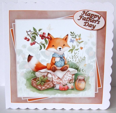 Fox Picnic Mini Kit #1   **Includes card front with no text or decoupage**   by Margaret McCartney