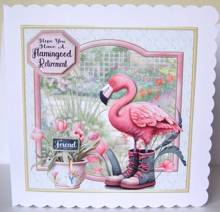 Hope you have a Flamingood......... (multi sentiment)card front 3 by Margaret McCartney