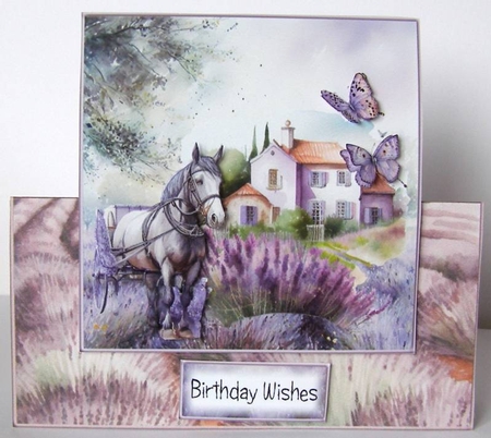 Lavendar Over the Edge Card Kit by Margaret McCartney