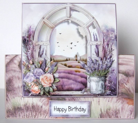 Lavendar Over the Edge Card Kit by Margaret McCartney