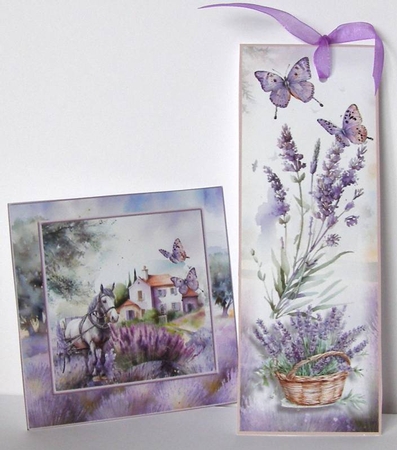 Lavendar Over the Edge Card Kit by Margaret McCartney